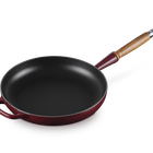 Cast Iron Signature Frying Pan with Wooden HandleGarnet image number 4